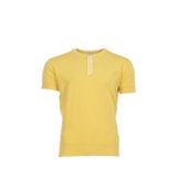 Ar-ma Erkek Bisiklet Yaka Tişört Baskisiz Basic Yaka Düğmeli Örme Kumaş Regular Fit%100 Pamuk 30/1 Penye Süprem Y0TOO7486 Sarı-S1