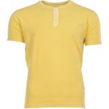 Ar-ma Erkek Bisiklet Yaka Tişört Baskisiz Basic Yaka Düğmeli Regular Fit Penye Süprem Y0TOO7486 - Sarı - 2XL