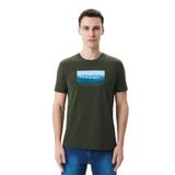 Ar-ma Erkek Bisiklet Yaka Tişört Regular Fit%95 Pamuk%5 Likra Süprem Yazı Baskılı Y29344453802 Haki-H1