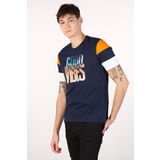 Ar-ma Erkek Bisiklet Yaka Tişört Resim Baskili Örme Kumaş Regular Fit%100 Pamuk 30/1 Penye Süprem Y22344400201 Lacivert-L1