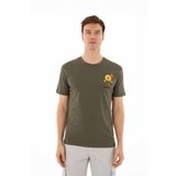Ar-ma Erkek Bisiklet Yaka Tişört Resim Baskili Örme Kumaş Regular Fit%100 Pamuk 30/1 Penye Süprem Y25344403401 Haki-H1