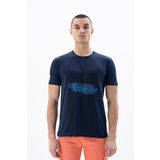 Ar-ma Erkek Bisiklet Yaka Tişört Resim Baskili Örme Kumaş Regular Fit%100 Pamuk 30/1 Penye Süprem Y25344405301 Lacivert-L1