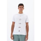Ar-ma Erkek Bisiklet Yaka Tişört Resim Baskili Örme Kumaş Regular Fit%100 Pamuk 30/1 Penye Süprem Y25344405401 Beyaz-B1