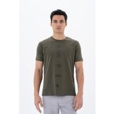 Ar-ma Erkek Bisiklet Yaka Tişört Resim Baskili Örme Kumaş Regular Fit%100 Pamuk 30/1 Penye Süprem Y25344405401 Haki-H1