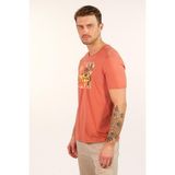 Ar-ma Erkek Bisiklet Yaka Tişört Resim Baskili Regular Fit Penye Süprem Y22344401301 - 5MM-Pembe
