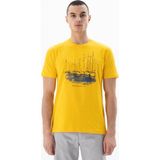 Ar-ma Erkek Bisiklet Yaka Tişört Resim Baskili Regular Fit Penye Süprem Y25344405301 - XL - Sarı-S2