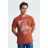 Ar-ma Erkek Bisiklet Yaka Tişört Resim Baskili Regular Fit Penye Süprem Y27344406501 - 5MM-Pembe - XL