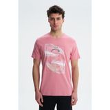 Ar-ma Erkek Bisiklet Yaka Tişört Resim Baskili Regular Fit Penye Süprem Y27344407301 - Pembe-BR96