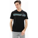 Ar-ma Erkek Bisiklet Yaka Tişört Yazi Baskili Büyük Beden Penye Süprem Y25344869901 - 2XL - Siyah