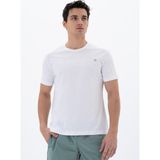 Ar-ma Erkek Bisiklet Yaka Tişört Yazi Baskili Büyük Beden Penye Süprem Y25344870101 - 2XL - Beyaz