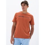 Ar-ma Erkek Bisiklet Yaka Tişört Yazi Baskili Büyük Beden Penye Süprem Y25344870101 - 5MM-Pembe - 5XL