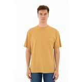 Ar-ma Erkek Bisiklet Yaka Tişört Yazi Baskili Örme Kumaş Oversize%100 Pamuk 30/1 Penye Süprem Y25344403101 Hardal Sarısı-H1