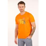 Ar-ma Erkek Bisiklet Yaka Tişört Yazi Baskili Örme Kumaş Regular Fit%100 Pamuk 30/1 Penye Süprem Y22344400501 Turuncu-T1