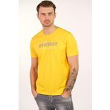 Ar-ma Erkek Bisiklet Yaka Tişört Yazi Baskili Örme Kumaş Regular Fit%100 Pamuk 30/1 Penye Süprem Y22344401401 Sarı-S1