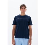 Ar-ma Erkek Bisiklet Yaka Tişört Yazi Baskili Örme Kumaş Regular Fit%100 Pamuk 30/1 Penye Süprem Y25344404301 Lacivert-L1