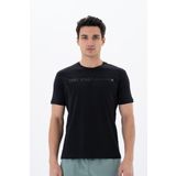 Ar-ma Erkek Bisiklet Yaka Tişört Yazi Baskili Örme Kumaş Regular Fit%100 Pamuk 30/1 Penye Süprem Y25344404301 Siyah-S1