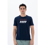 Ar-ma Erkek Bisiklet Yaka Tişört Yazi Baskili Örme Kumaş Regular Fit%100 Pamuk 30/1 Penye Süprem Y25344404801 Lacivert-L1