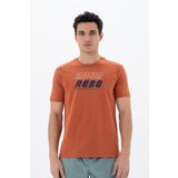 Ar-ma Erkek Bisiklet Yaka Tişört Yazi Baskili Örme Kumaş Regular Fit%100 Pamuk 30/1 Penye Süprem Y25344404801 Pembe-P4