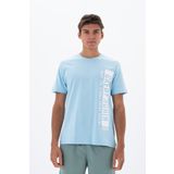 Ar-ma Erkek Bisiklet Yaka Tişört Yazi Baskili Örme Kumaş Regular Fit%100 Pamuk 30/1 Penye Süprem Y25344405101 Mavi-M1