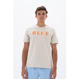 Ar-ma Erkek Bisiklet Yaka Tişört Yazi Baskili Örme Kumaş Regular Fit%100 Pamuk 30/1 Penye Süprem Y25344405901 Bej-B1