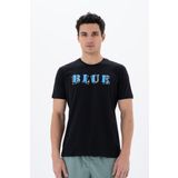 Ar-ma Erkek Bisiklet Yaka Tişört Yazi Baskili Örme Kumaş Regular Fit%100 Pamuk 30/1 Penye Süprem Y25344405901 Siyah-S1