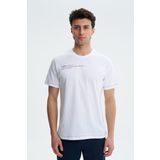 Ar-ma Erkek Bisiklet Yaka Tişört Yazi Baskili Örme Kumaş Regular Fit%100 Pamuk 30/1 Penye Süprem Y27344407401 Beyaz-B1