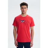 Ar-ma Erkek Bisiklet Yaka Tişört Yazi Baskili Örme Kumaş Regular Fit%100 Pamuk 30/1 Penye Süprem Y27344407701 Pembe-P5