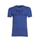 Ar-ma Erkek Bisiklet Yaka Tişört Yazi Baskili Örme Kumaş Regular Fit%100 Pamuk 30/1 Penye Süprem Y9TOO7482 Saks Mavisi-SM1