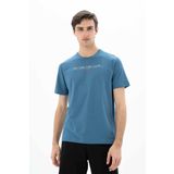 Ar-ma Erkek Bisiklet Yaka Tişört Yazi Baskili Örme Kumaş Regular Fit%48 Pamuk%48 Modal%4 Elastan 32/1 Penye Modal Full Elastan Süprem Y25344470901 Mavi-M2
