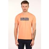 Ar-ma Erkek Bisiklet Yaka Tişört Yazi Baskili Örme Kumaş Slim Fit%93 Pamuk%7 Elastan 36/1 Full Elastan Süprem Y22344450801 Pembe-P2