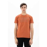 Ar-ma Erkek Bisiklet Yaka Tişört Yazi Baskili Örme Kumaş Slim Fit%93 Pamuk%7 Elastan 36/1 Full Elastan Süprem Y25364451701 Pembe-P4