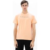 Ar-ma Erkek Bisiklet Yaka Tişört Yazi Baskili Regular Fit Penye Full Süprem Y25344470901 - XL - Pembe