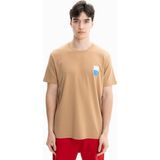 Ar-ma Erkek Bisiklet Yaka Tişört Yazi Baskili Regular Fit Penye Full Süprem Y27344471801 - XL - Bej-130