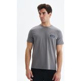 Ar-ma Erkek Bisiklet Yaka Tişört Yazi Baskili Regular Fit Penye Full Süprem Y29344472302 - Gri-GR130 - XL