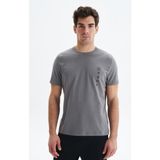 Ar-ma Erkek Bisiklet Yaka Tişört Yazi Baskili Regular Fit Penye Full Süprem Y29344472402 - Gri-GR130