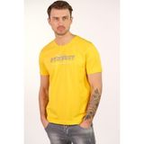 Ar-ma Erkek Bisiklet Yaka Tişört Yazi Baskili Regular Fit Penye Süprem Y22344401401 - Sarı