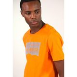Ar-ma Erkek Bisiklet Yaka Tişört Yazi Baskili Regular Fit Penye Süprem Y22344401801 - Turuncu - XL