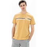 Ar-ma Erkek Bisiklet Yaka Tişört Yazi Baskili Regular Fit Penye Süprem Y25344404501 - Hardal Sarısı - XL