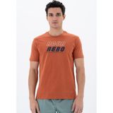 Ar-ma Erkek Bisiklet Yaka Tişört Yazi Baskili Regular Fit Penye Süprem Y25344404801 - 5MM-Pembe - XL