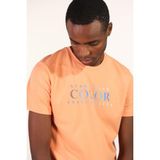 Ar-ma Erkek Bisiklet Yaka Tişört Yazi Baskili Slim Fit Full Süprem Y22344450401 - 50P-Pembe - XL