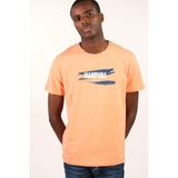 Ar-ma Erkek Bisiklet Yaka Tişört Yazi Baskili Slim Fit Full Süprem Y22344450701 - 50P-Pembe