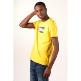 Ar-ma Erkek Bisiklet Yaka Tişört Yazi Baskili Slim Fit Full Süprem Y22344450701 - XL - Sarı