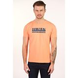 Ar-ma Erkek Bisiklet Yaka Tişört Yazi Baskili Slim Fit Full Süprem Y22344450801 - 50P-Pembe - 2XL