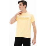 Ar-ma Erkek Bisiklet Yaka Tişört Yazi Baskili Slim Fit Full Süprem Y25344452201 - Sarı