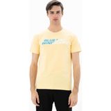 Ar-ma Erkek Bisiklet Yaka Tişört Yazi Baskili Slim Fit Full Süprem Y25344452401 - Sarı
