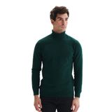Ar-ma Erkek Boğazlı Triko Kazak Slim Fit%50 Pamuk%50 Akrilik Likralı Basic Baskısız K0KRO0862 Yeşil-Y10