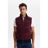 Ar-ma Erkek Dik Yaka Yelek Slim Fit 3 İplik Şardonlu%70 Pamuk%30 Polyester Desenli Baskısız Cepli Y6SSO9490 Bordo-B1