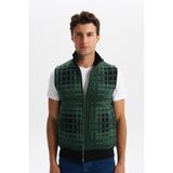 Ar-ma Erkek Dik Yaka Yelek Slim Fit 3 İplik Şardonlu%70 Pamuk%30 Polyester Desenli Baskısız Cepli Y6SSO9490 Yeşil-Y1