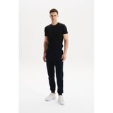 Ar-ma Erkek Eşofman Alti Baskisiz Basic Yandan Fermuar Cepli Arkadan Cepsiz Lastikli Dar Paça Örme Kumaş Büyük Beden%70 Pamuk%30 Polyester 30/1 Şardonlu Üç İplik K30174849802 Lacivert-L1