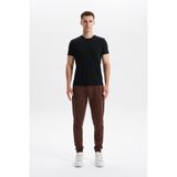 Ar-ma Erkek Eşofman Alti Baskisiz Basic Yandan Fermuar Cepli Arkadan Cepsiz Lastikli Dar Paça Örme Kumaş Slim Fit%80 Pamuk%14 Polyester%6 Elastan Scuba İnterlok K30174998802 Kahverengi-K1